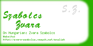 szabolcs zvara business card